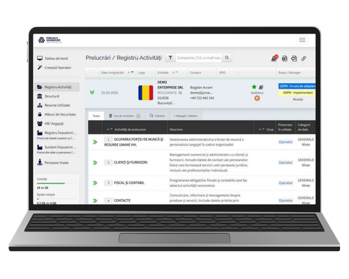 Platformă Privacy Manager